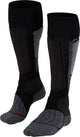 Falke sk1 chaussettes de ski chaudes et épaisses en laine fonctionnelle femme noir - taille 41-42
