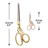 Vaessen creative • ciseaux dorés 2 pcs - afbeelding 2