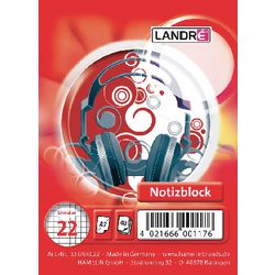 Bloc-notes landré a7 40 feuilles