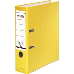 Falken classeur a4 80 mm jaune 2 anneaux carton recyclé