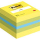 Bloc note autocollant post-it 51x51mm assorti 400 feuilles