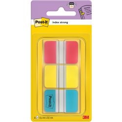 Index fort 686-1-ryb post-it 25x38mm néon assorti repositionnable épais 66 feuilles