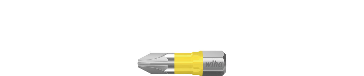 Wiha 7012y902 jeu d'embouts y-bit 25 mm pozidriv (pz2) 5 pièces 1 4 c6.3 en boîte - 41589