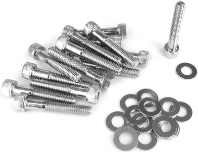 TNT Vis Set Engine Cover Piaggio 50 Chrome