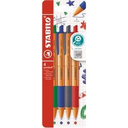 Stylo à bille Abi pointball 60304 stlo 0,5mm bleu, noir, rouge, vert 4 pièces