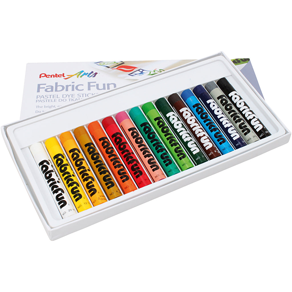 Craie textile, différentes couleurs, 15 pièces 1 boîte