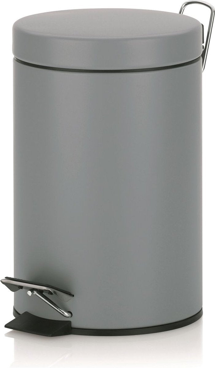 Poubelle à pédale Kela Monaco - 3 l - gris clair -