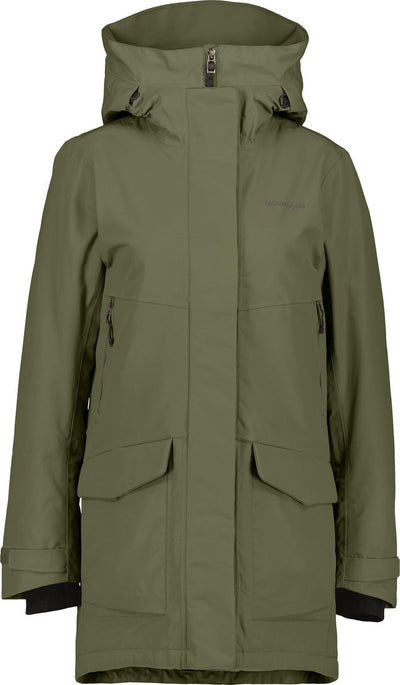 Didriksons frida wns parka 7 veste outdoor femme - vert foncé