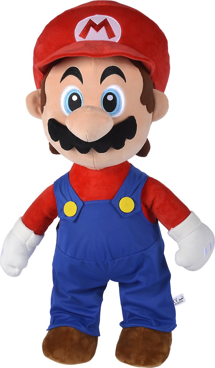 Simba super mario - peluche mario, géant - 70 cm - peluche