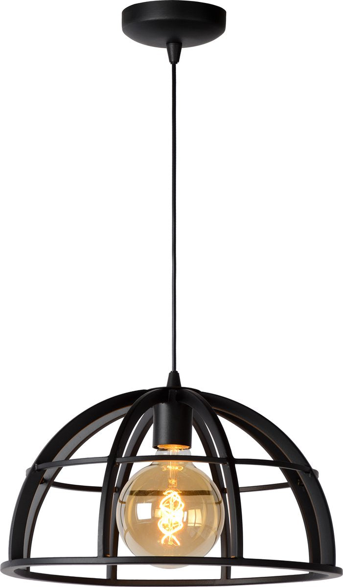 Lucide dikra - lampe suspendue - ø 40 cm - 1xe27 - noir