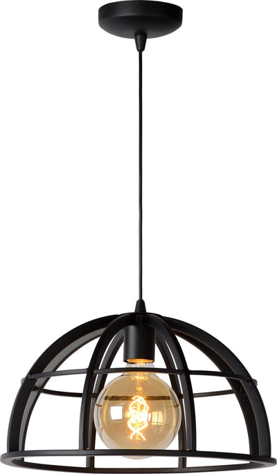 Lucide dikra - lampe suspendue - ø 40 cm - 1xe27 - noir