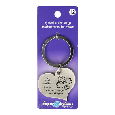 Paperdreams porte-clés coeur ange gardien