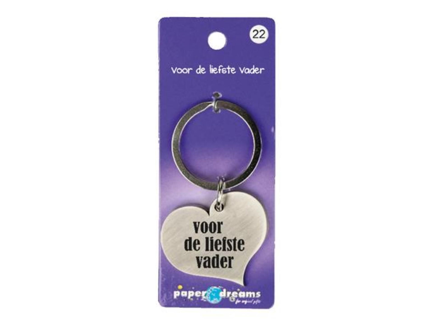 Porte-clés coeur Paperdreams - le père le plus doux