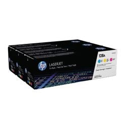 Cartouche de toner hp ce371am no. 128a cyan magenta jaune paquet de 3