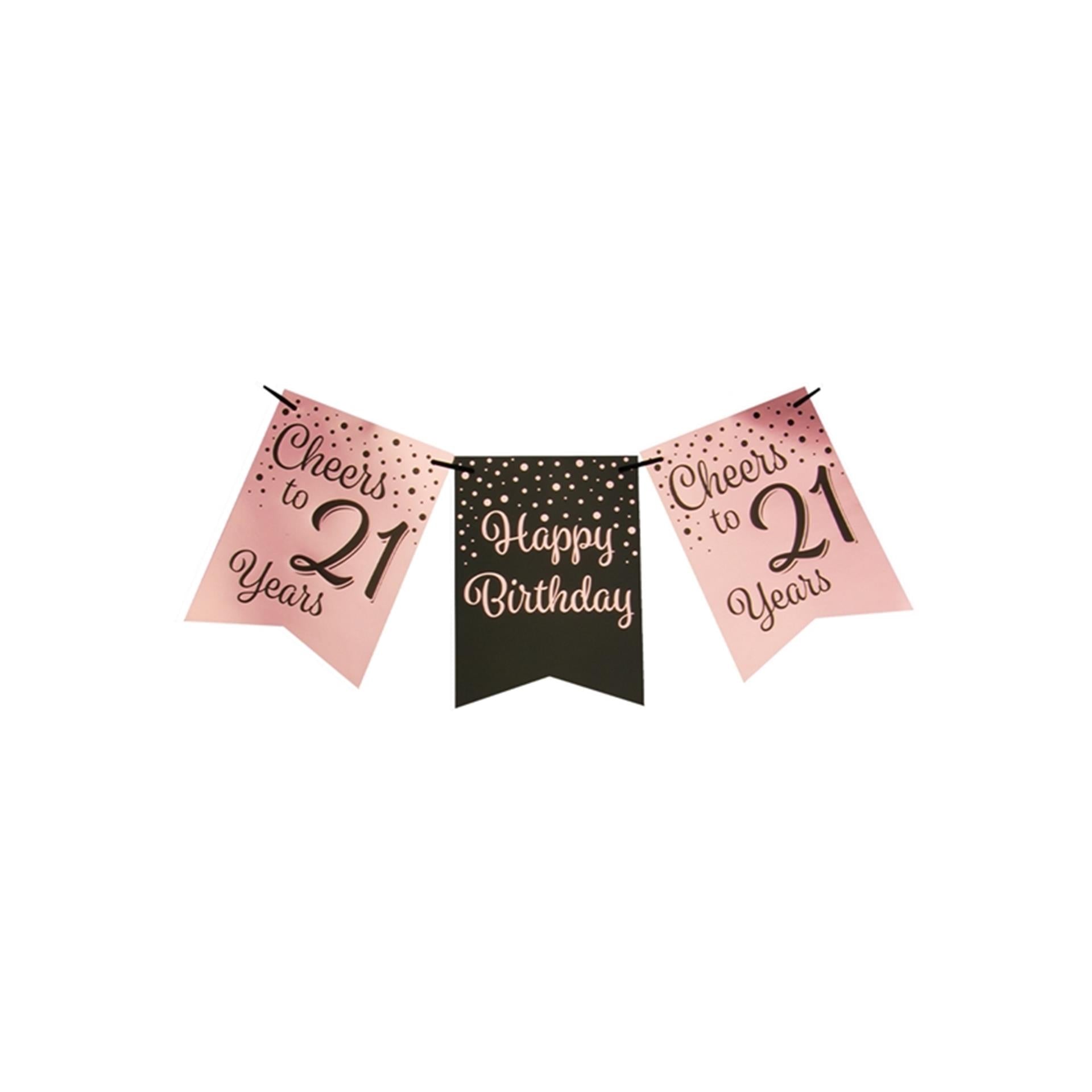 Guirlande de drapeaux Paperdreams rose noir - 21