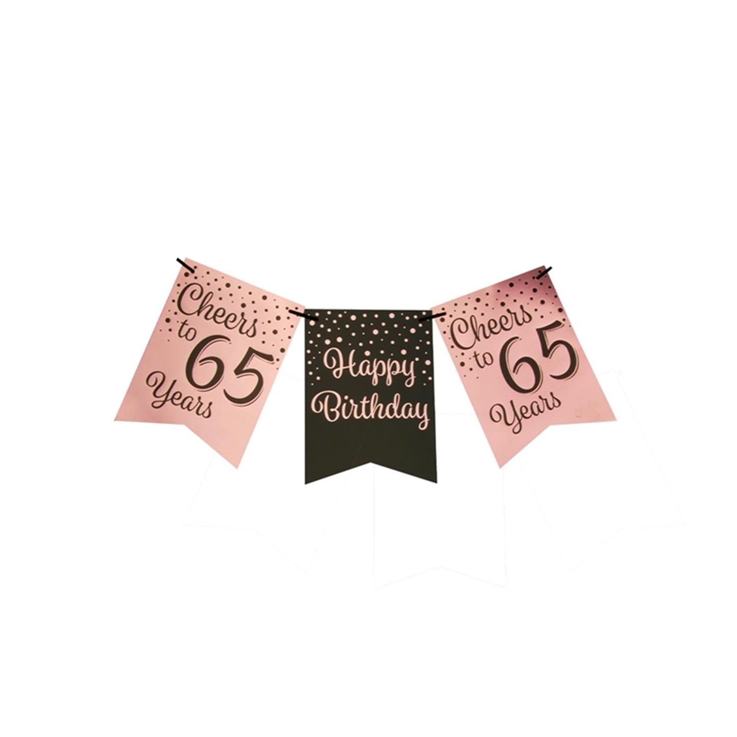 Guirlande de drapeaux Paperdreams rose noir - 65