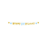 Bannière de lettres Paperdreams « Joyeux 1er anniversaire »