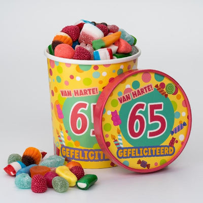 Gobelet à bonbons Paperdreams ø12x14cm - 65 ans