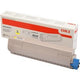 Cartouche de toner oki c823 jaune