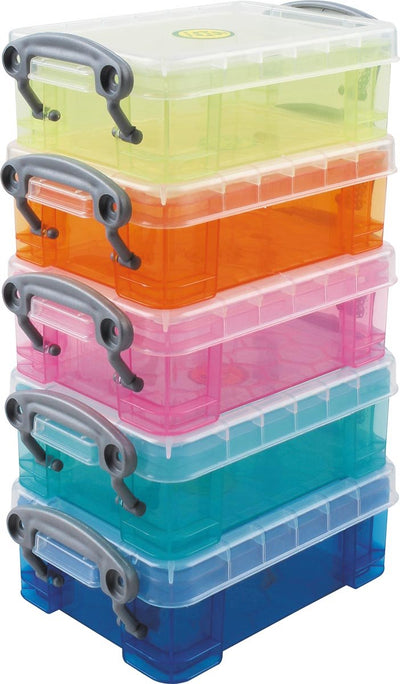 Boîte vraiment utile es boîte de rangement lot de 5 x 0,2 litre couleurs assorties