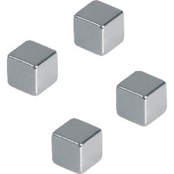 Aimants néodyme franken 10x10mm chromés 4 pièces