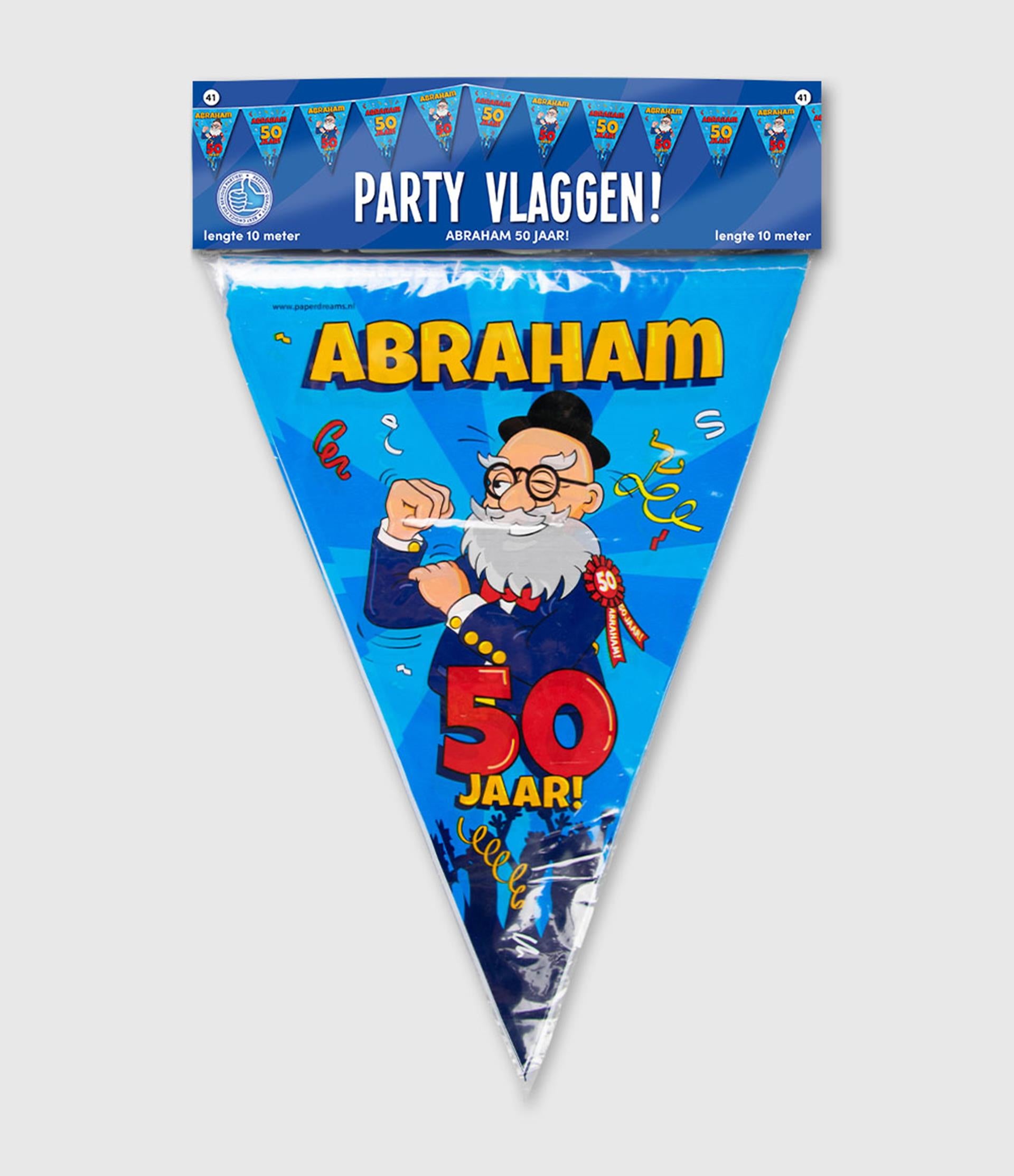 Drapeau de fête Paperdreams - dessin animé Abraham