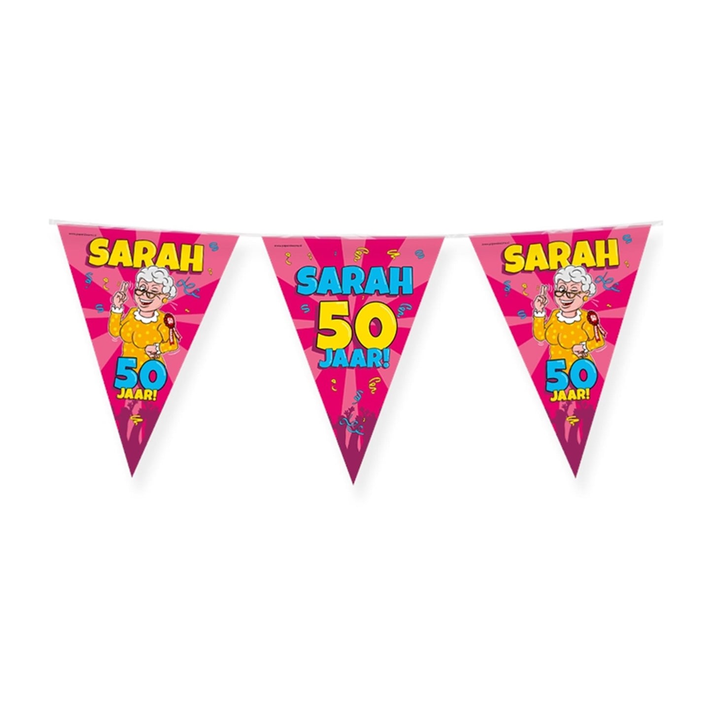 Drapeau de fête Paperdreams - dessin animé Sarah