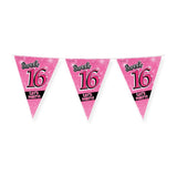 Drapeau de fête Paperdreams - Sweet 16 - afbeelding 1