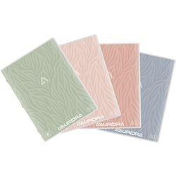 Cahier aurora pt18l a4 80g m2 ligné marge rouge assorti