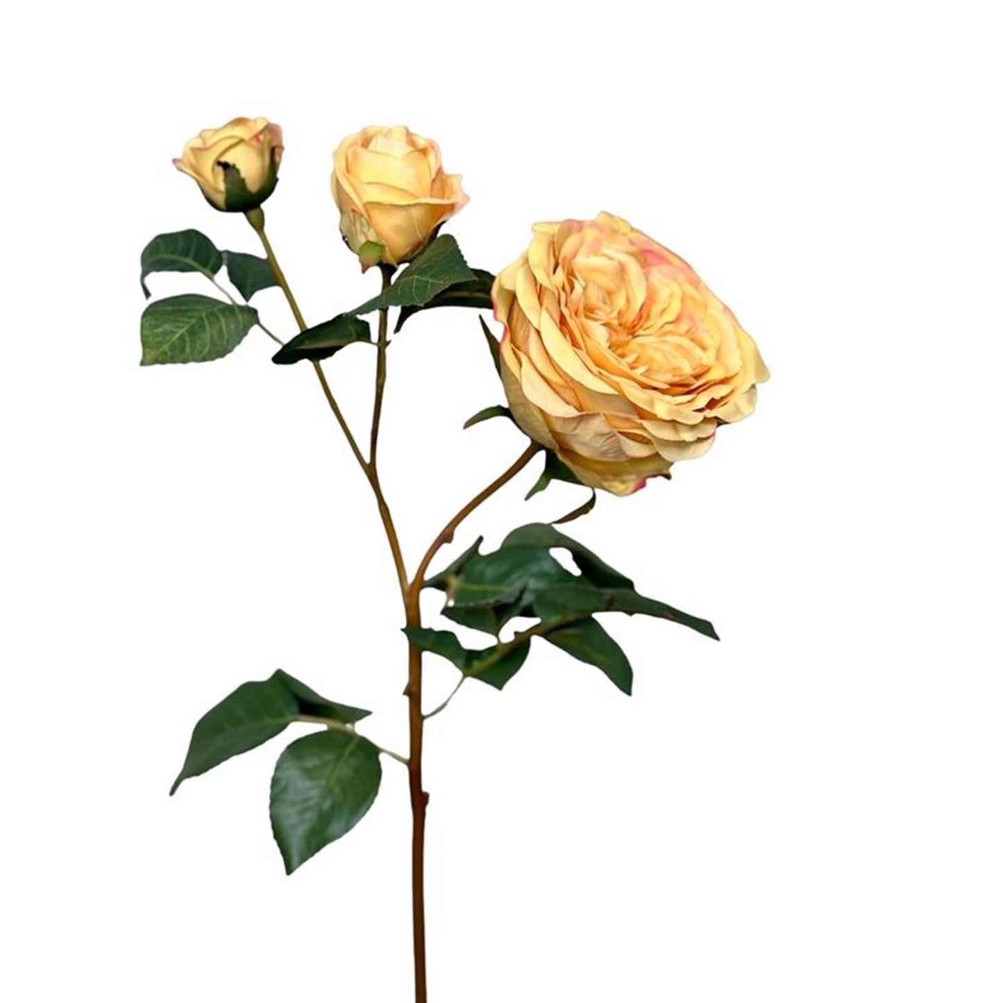 Roberts collection fleur artificielle rose 55cm jaune ocre