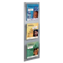 Porte-brochures mural 3 étagères a4 6 6195