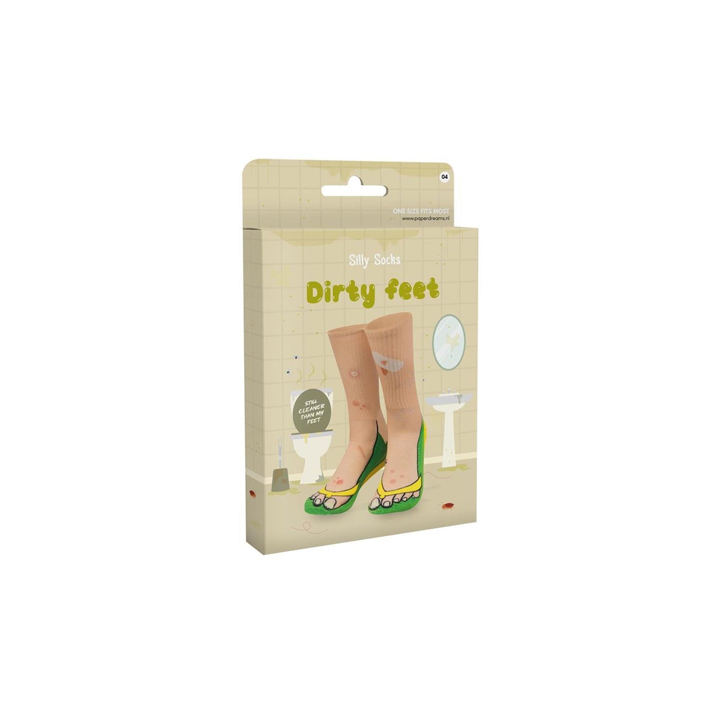 Chaussettes idiotes Paperdreams - pieds sales