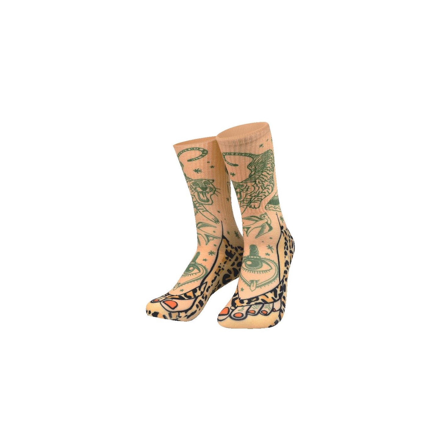 Chaussettes idiotes Paperdreams - tatouage