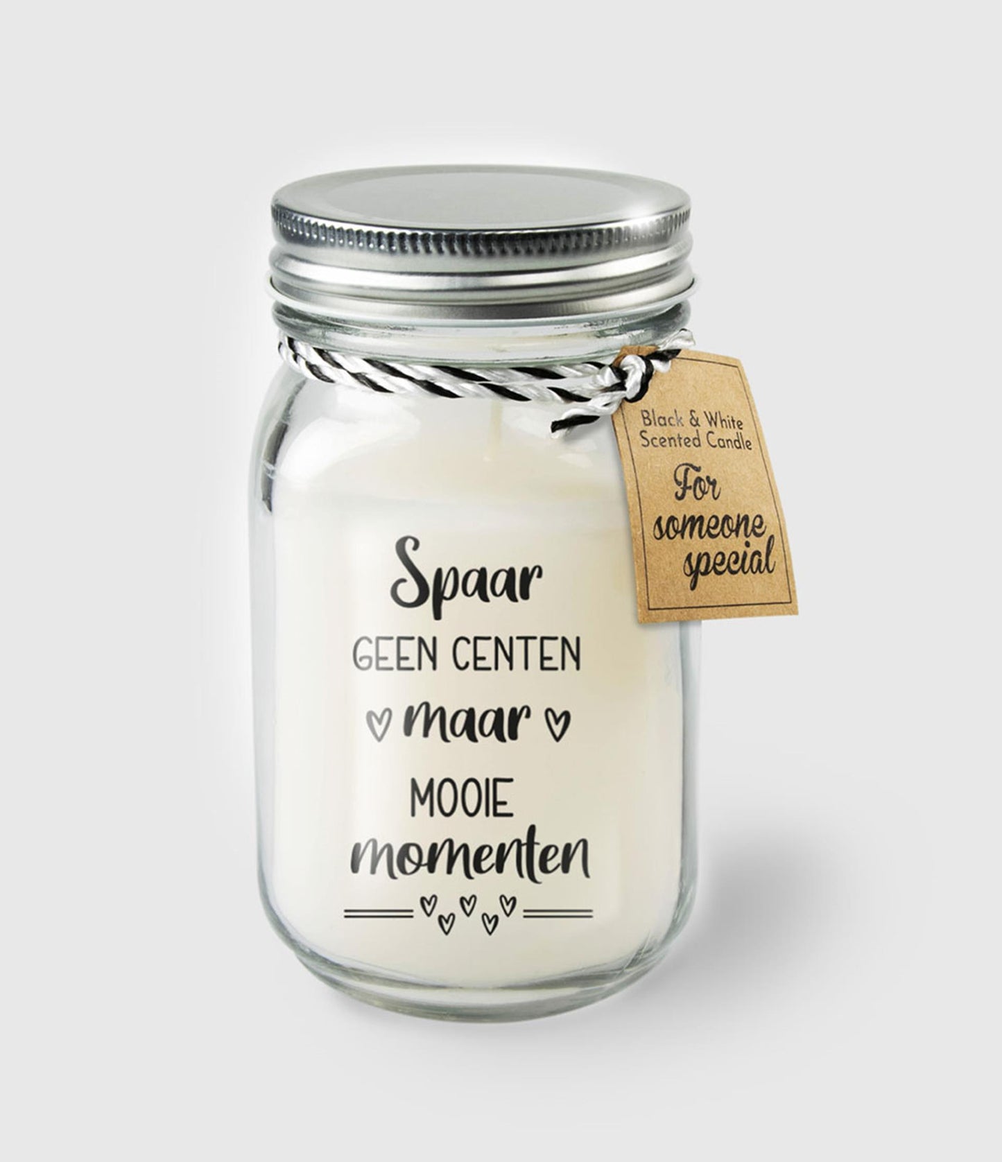 Bougie parfumée Paperdreams en verre - n'épargnez aucun centime