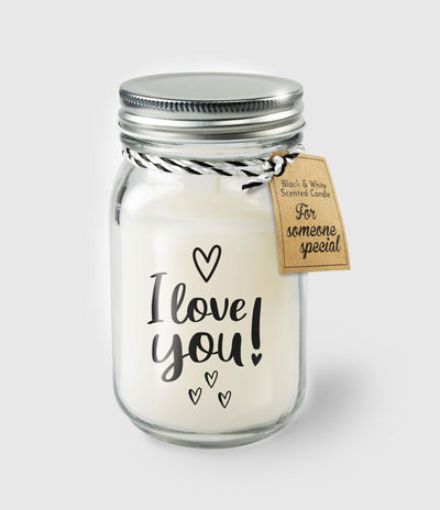Bougie parfumée Paperdreams en verre - je t'aime