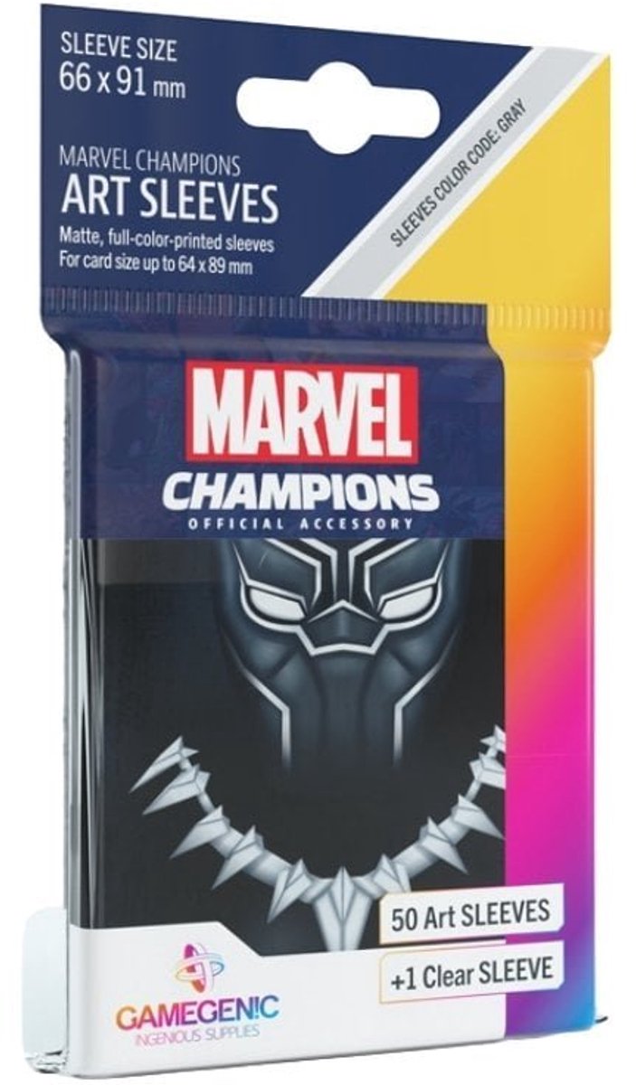 Pochettes de jeu de société Marvel 'champions : panthère noire' 66 x 91 mm (51pcs) - accessoires