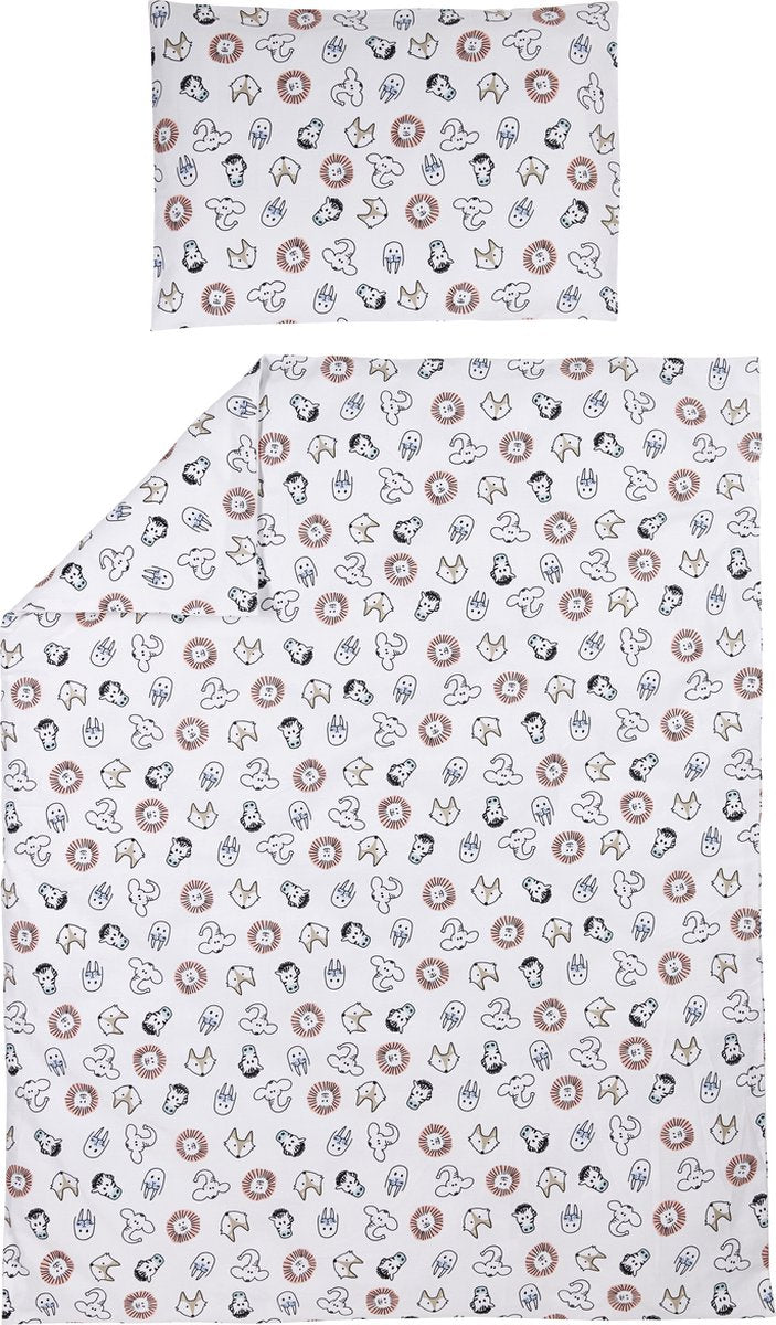 Meyco housse de couette bébé animal enfant - multicolore - 120x150cm