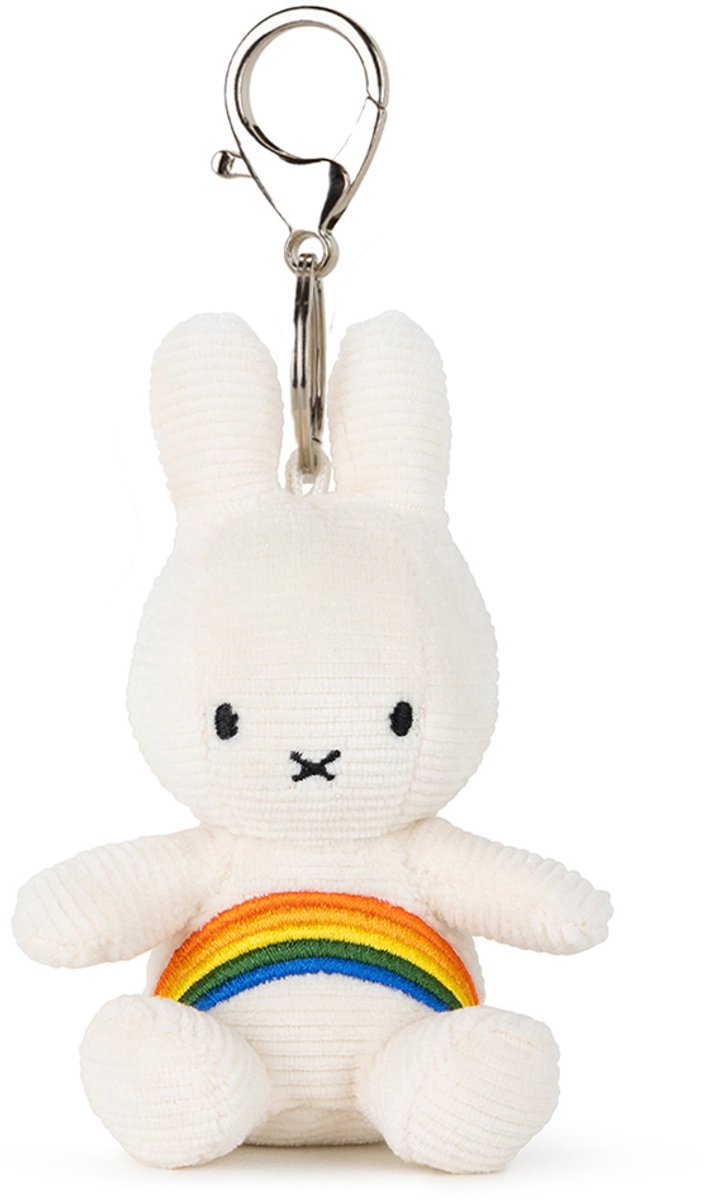 Bon ton toys Miffy - porte-clés arc-en-ciel blanc cassé - 10 cm - 4''