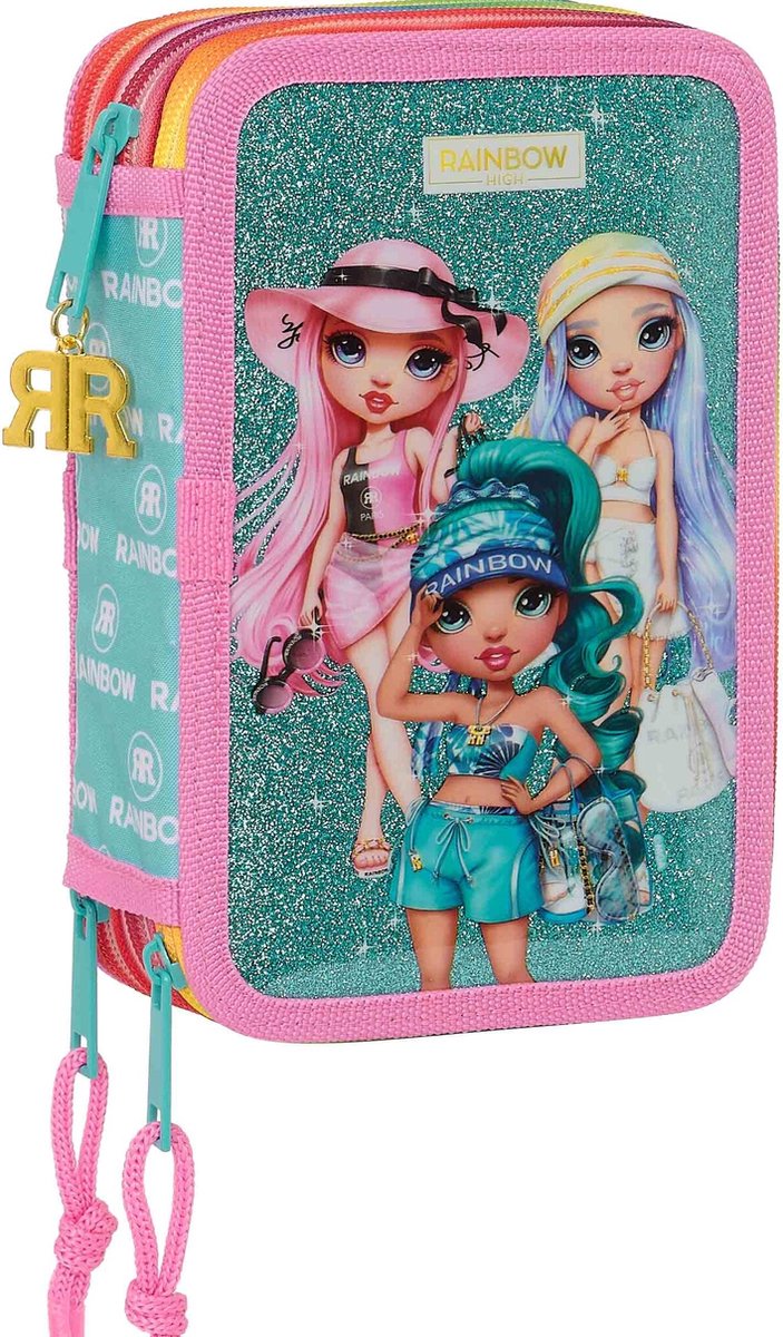 Trousse arc-en-ciel remplie, paradis - 36 pièces - 19,5 x 12,5 x 5,5 cm - polyester