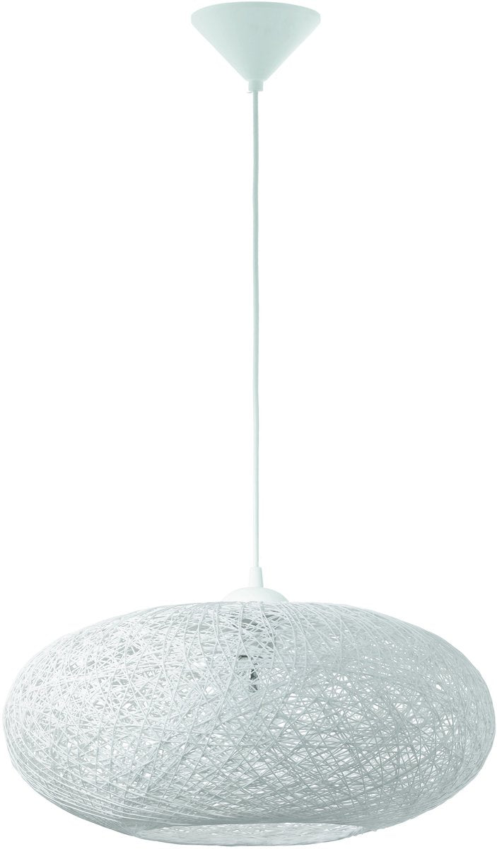 Lampe à suspension Eglo campilo / e27 - 1 lumière - ø45 cm - blanc