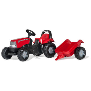 Tracteur d'escalier Rolly Toys avec remorque Rollykid Case 1170 CVX