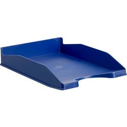 Corbeille à courrier bureau dépôt 255x65mm c4 bleu
