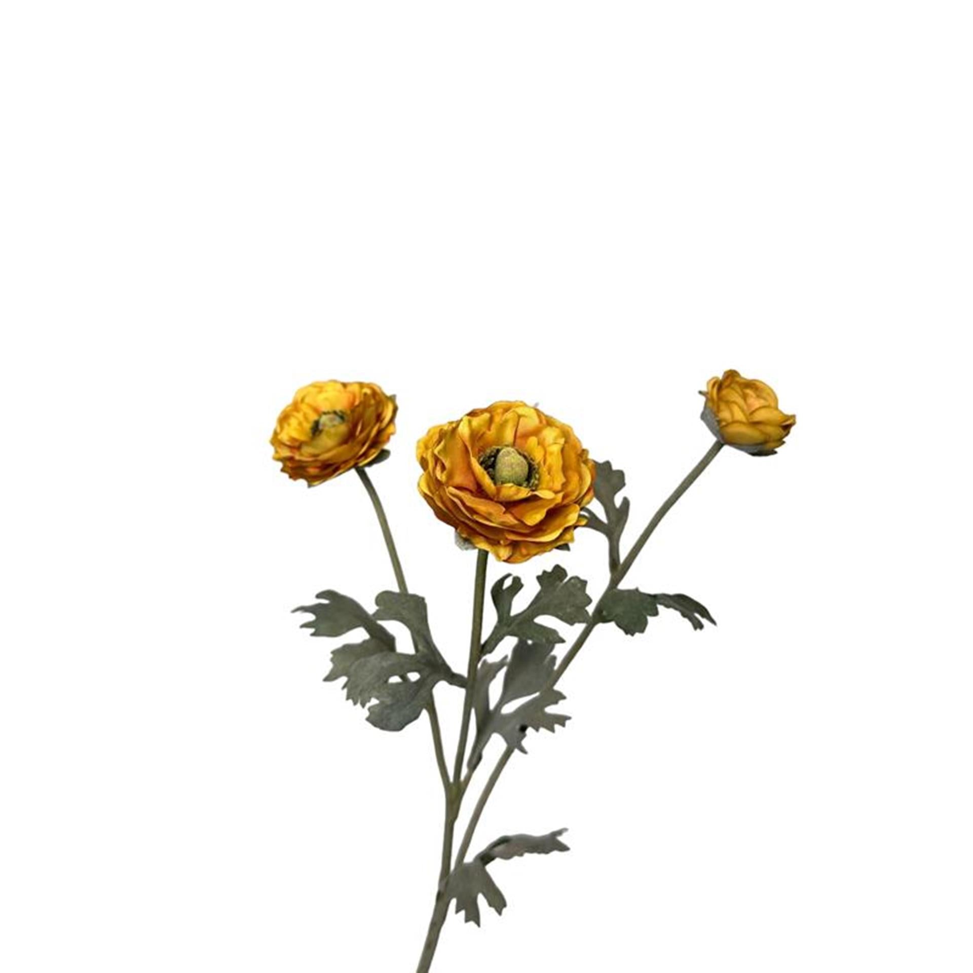 Roberts collection fleur artificielle renoncule 48cm jaune ocre