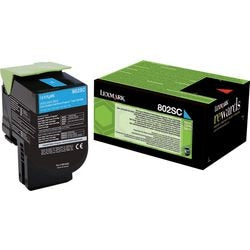 Cartouche de toner Lexmark 80c2sc0 cyan