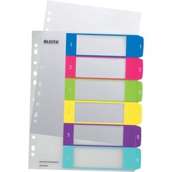 Intercalaires numériques 1-6 Leitz polypropylène