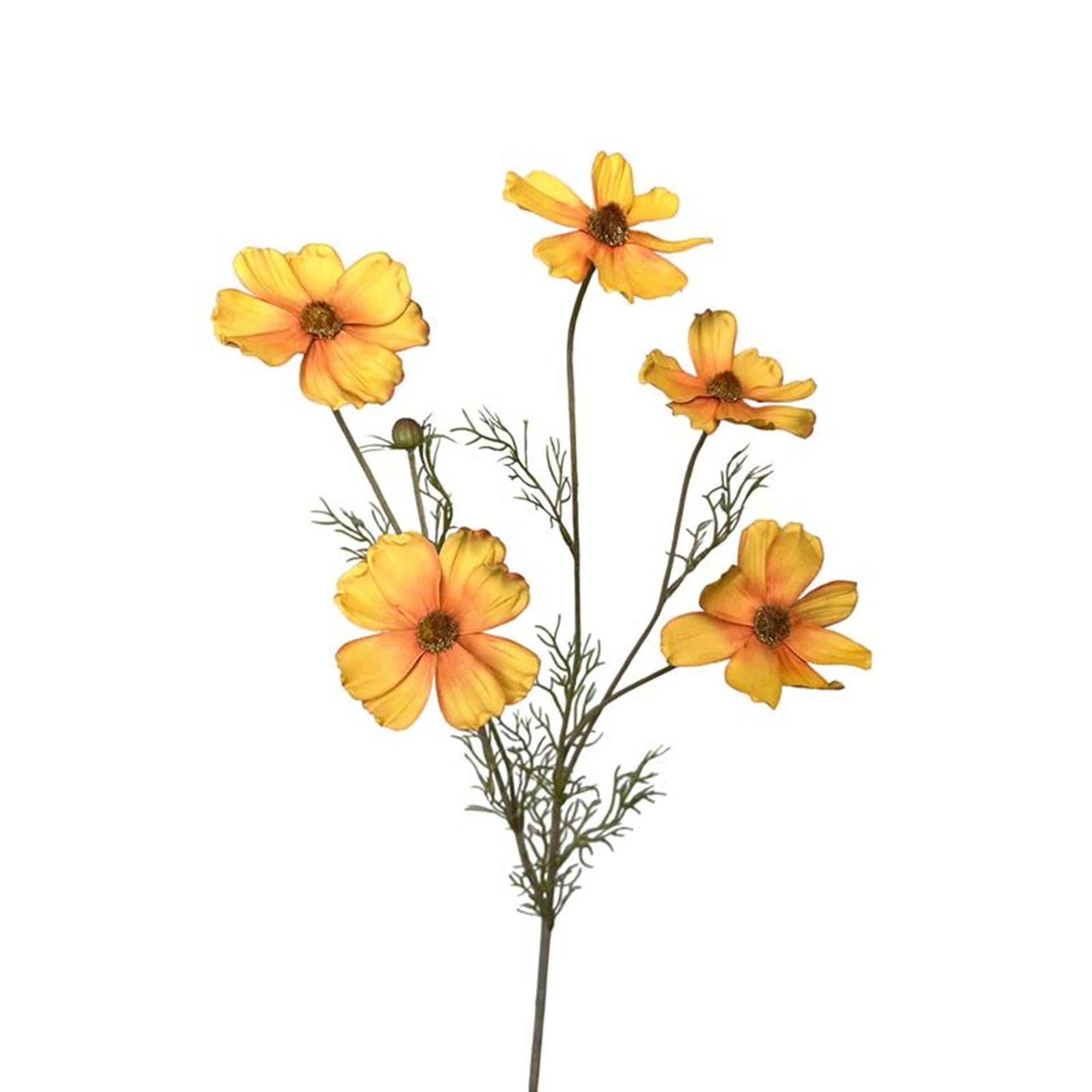 Roberts collection fleur artificielle branche de cosmos 80cm jaune ocre