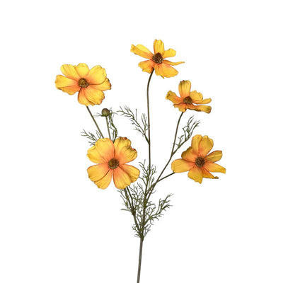 Roberts collection fleur artificielle branche de cosmos 80cm jaune ocre