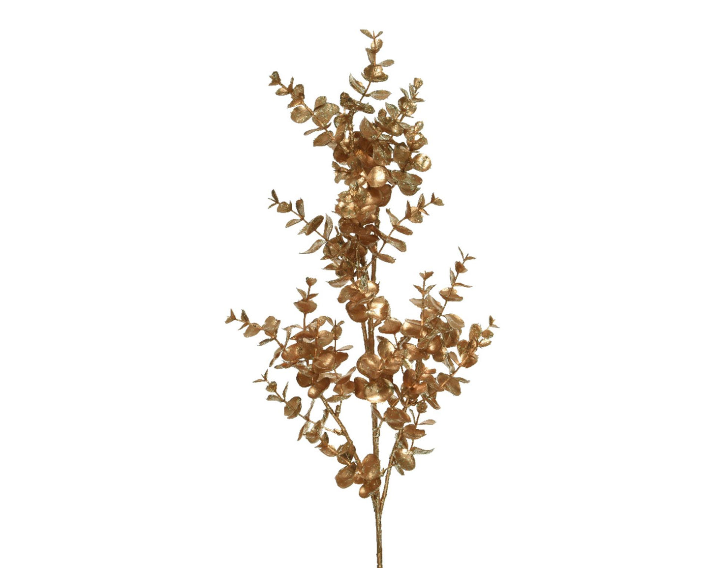 Decoris branche artificielle eucalyptus h72cm paillettes dorées
