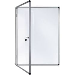 Vitrine bi-office magnétique grise
