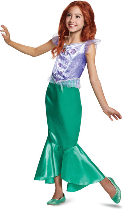 Déguisement princesse disney - la petite sirène, ariel classic, taille m (7-8 ans), filles